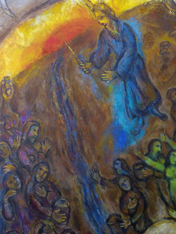 Moses striking the rock - Chagall