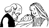 Abraham and Sarah with baby Isaac