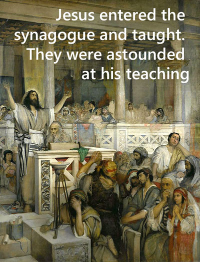 Jesus preached at Capernaum 