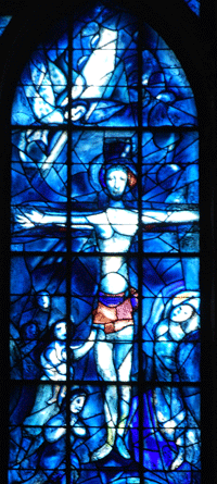 Chagall Amiens cathedral crucifixion