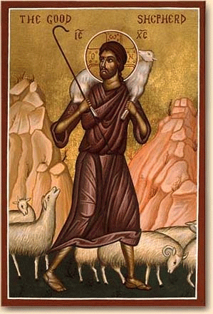 Jesus the good shepherd icon