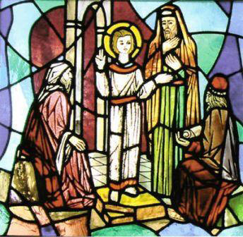Jesus teaches in the temple