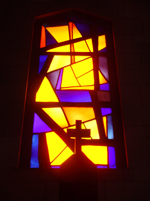 window from church of the Annunciation, Nazareth