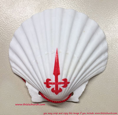 Scallop shell christian symbol pilgrims