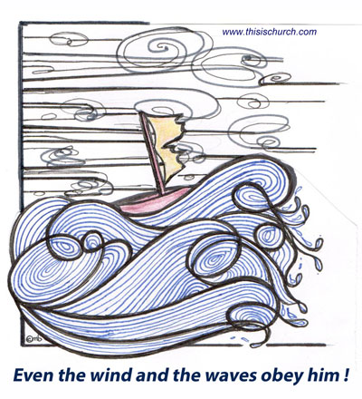 Jesus stills the storm