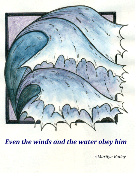 Jesus calms the waters